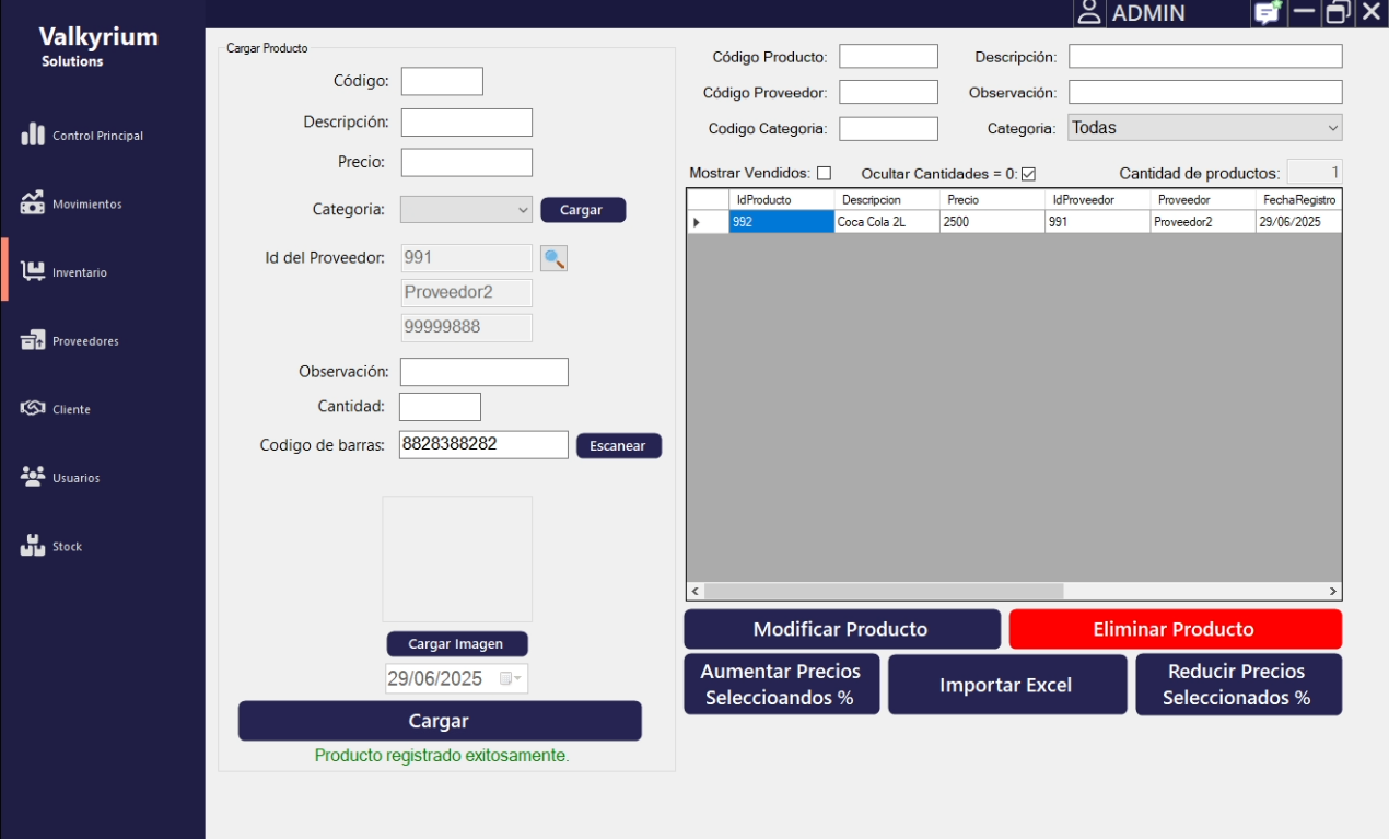 Gestión de Inventario Valkyrium